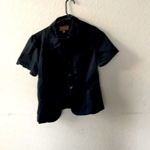 Black short sleeve flannel